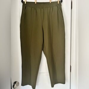 LOFT Green Relaxed Fit Trousers with Elastic Waistband